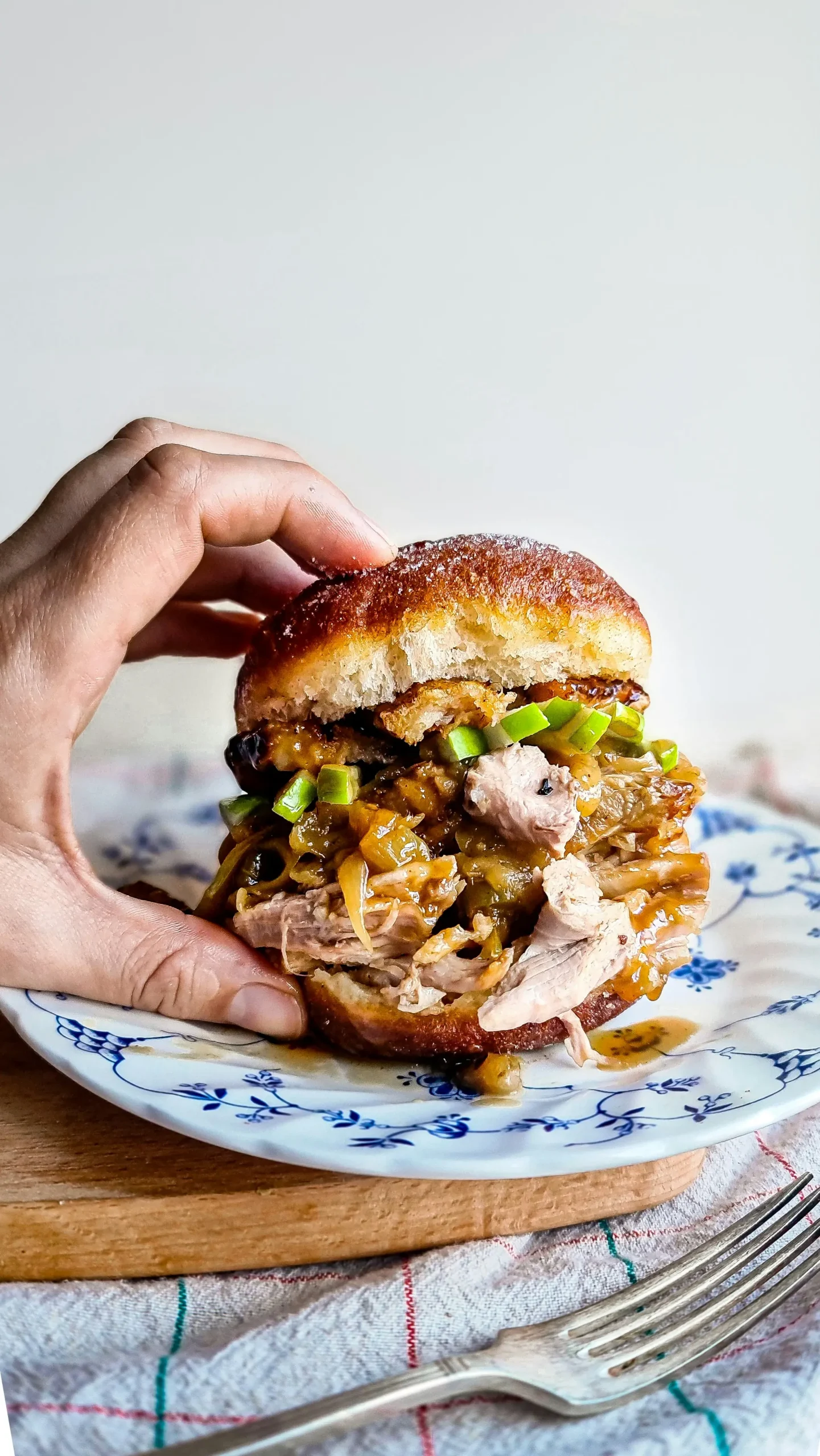 Pulled Pork Sandwich with Brown Sauce
